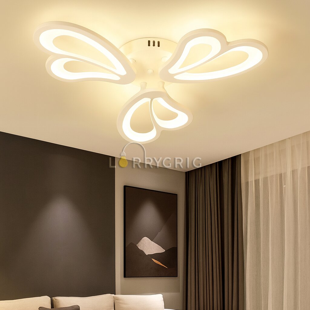 Lustra LED cu Telecomanda, 48W, 3 tipuri de lumina, Alb