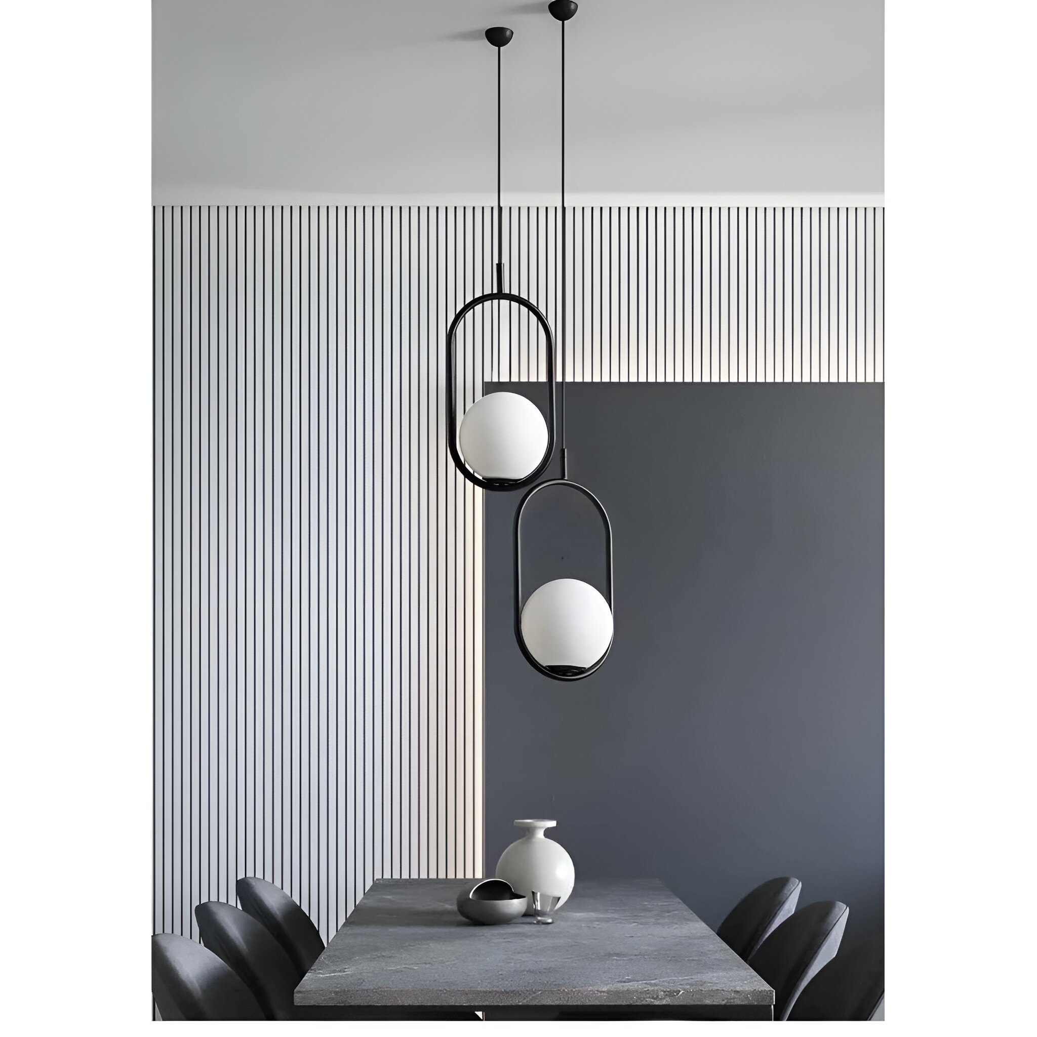 Pendul cu abajur, 1 x E14, Negru