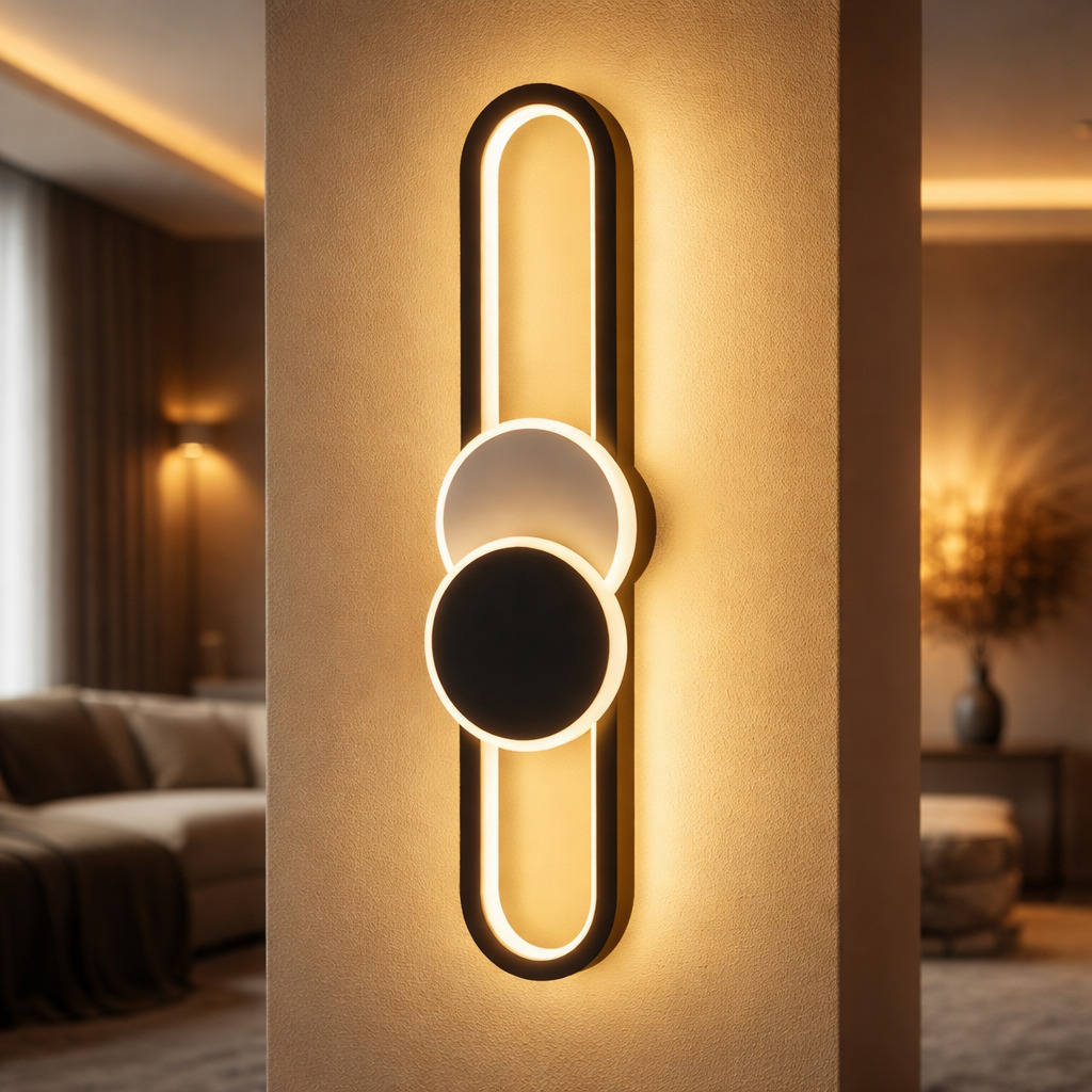 Aplica LED 80cm, 90W, Negru