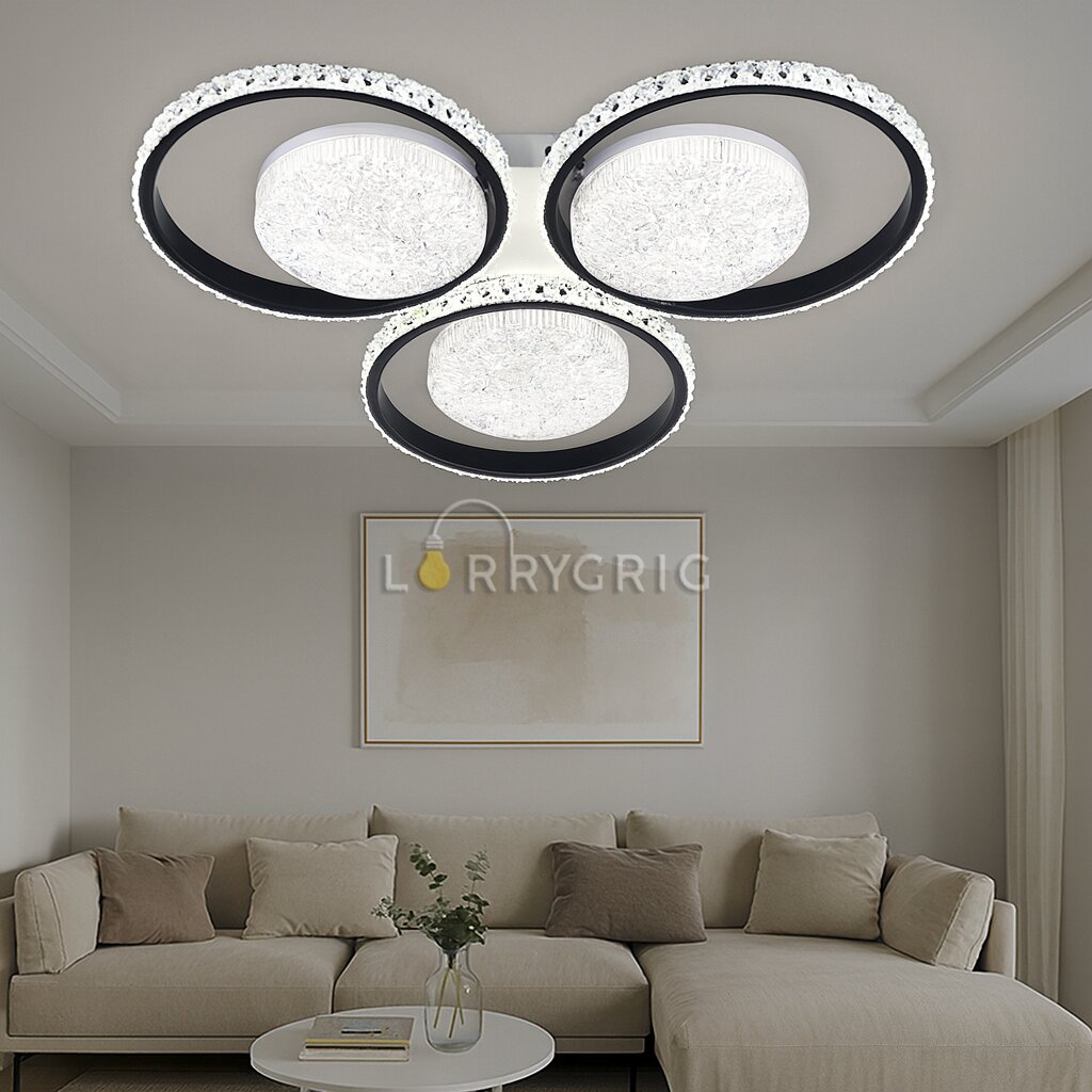 Lustra LED cu Telecomanda, 144W, 3 tipuri de lumina, Alb