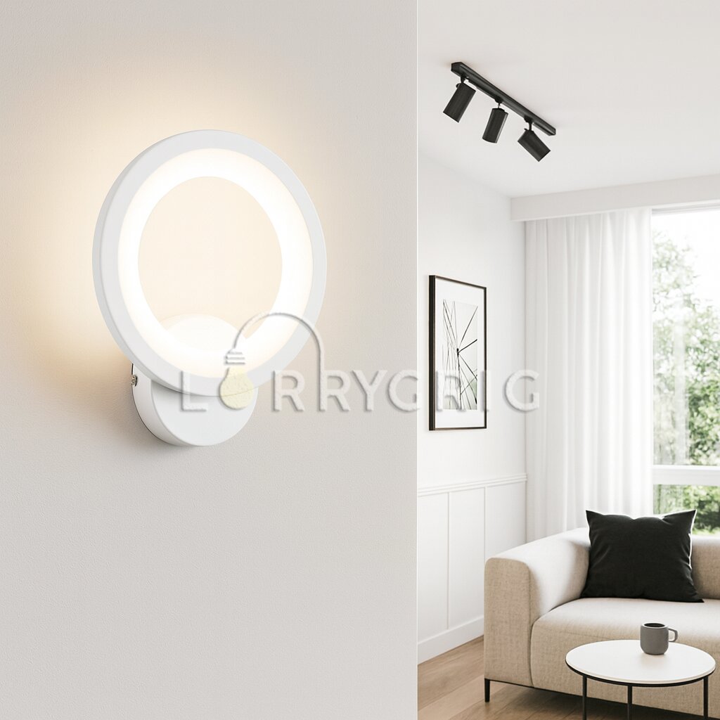 Aplica LED, 18W, 1400lm, 3 tipuri de lumina, Alb