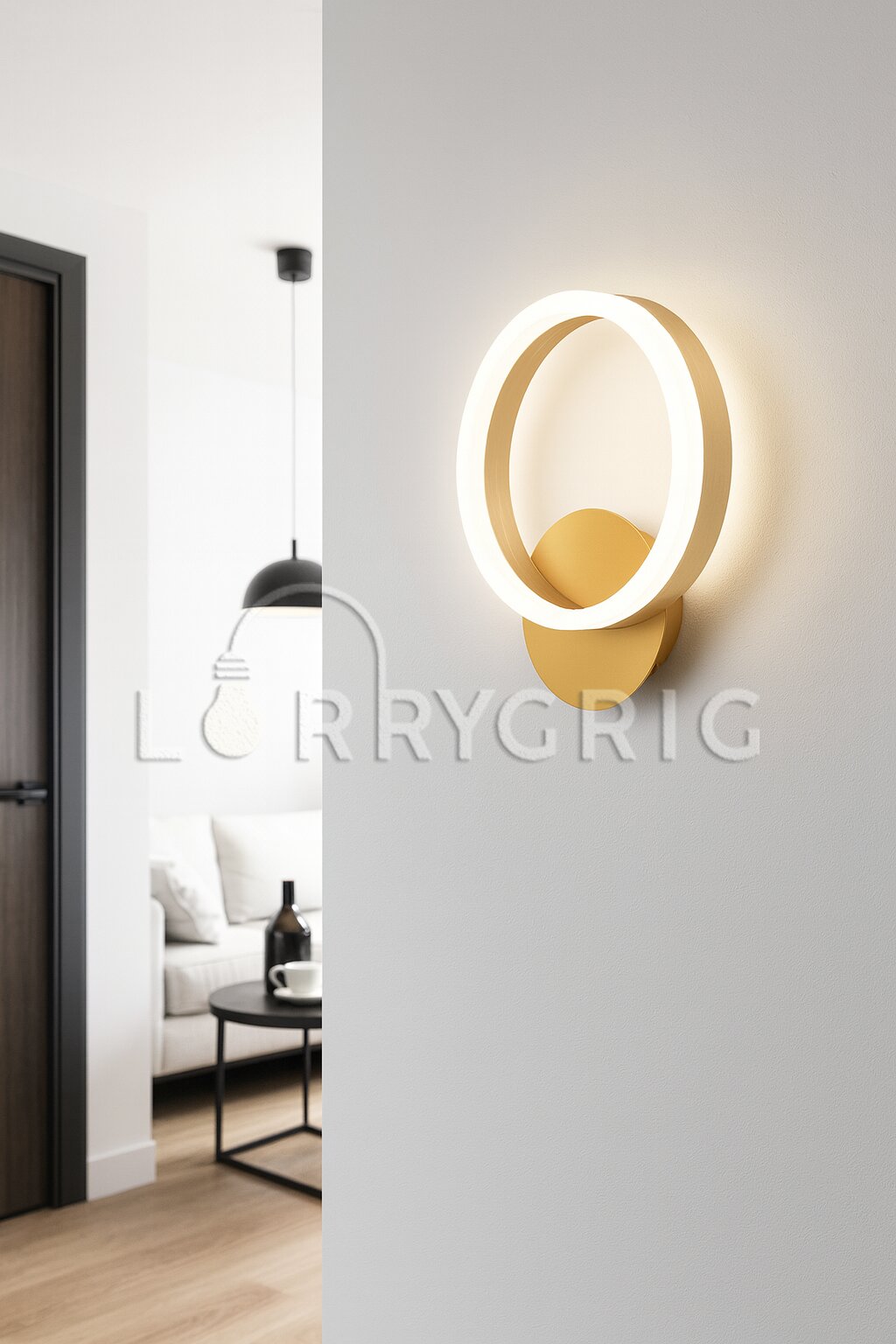 Aplica LED, 18W, 1100lm, 3 tipuri de lumina, Auriu