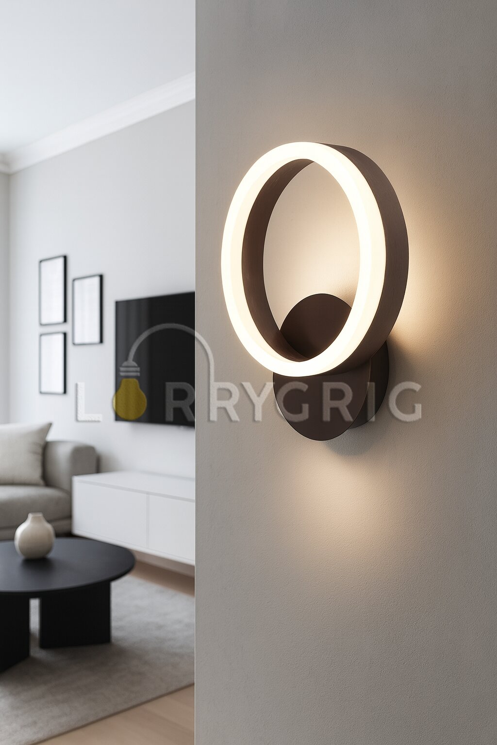 Aplica LED, 18W, 1100lm, 3 tipuri de lumina, Maro