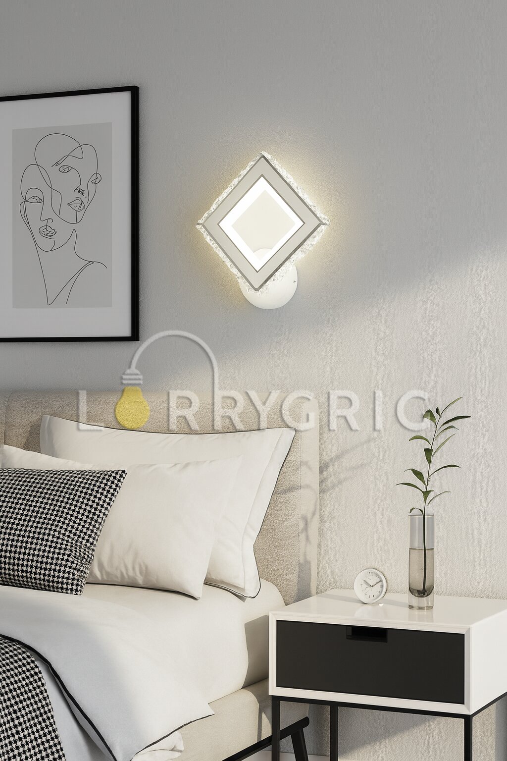 Aplica LED Cristal, 24W, Alb