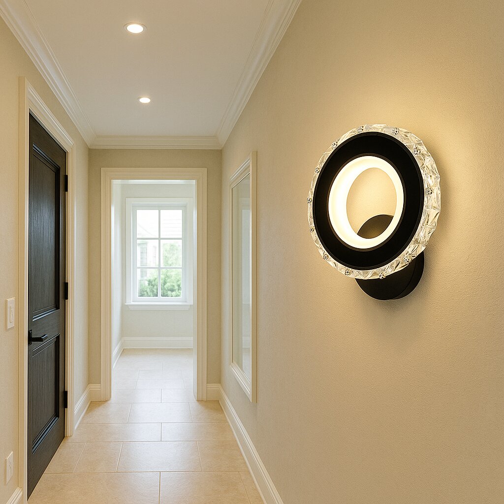 Aplica LED Cristal, 24W, Negru