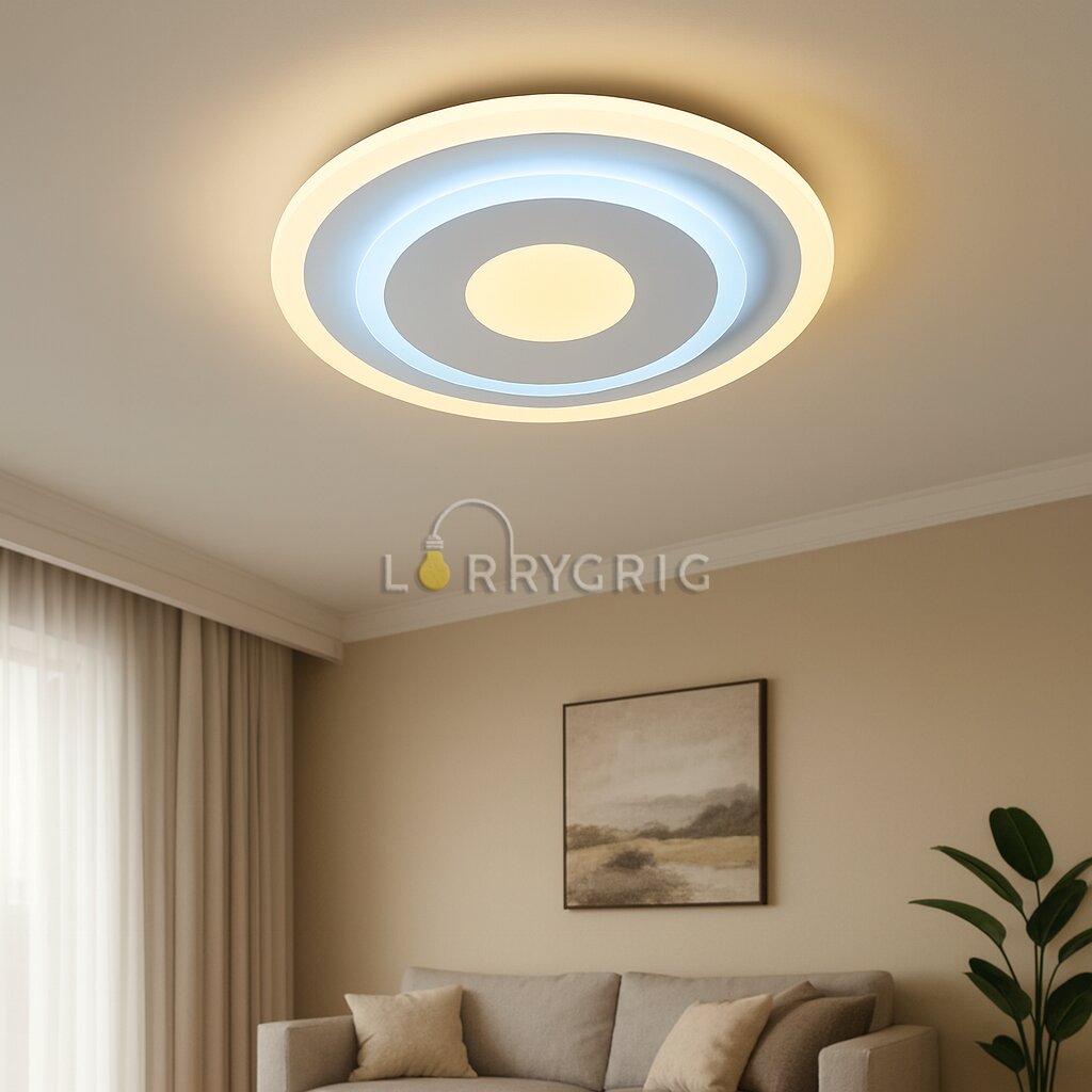 Aplica LED Round, 46W, 3 tipuri de lumina, Alb