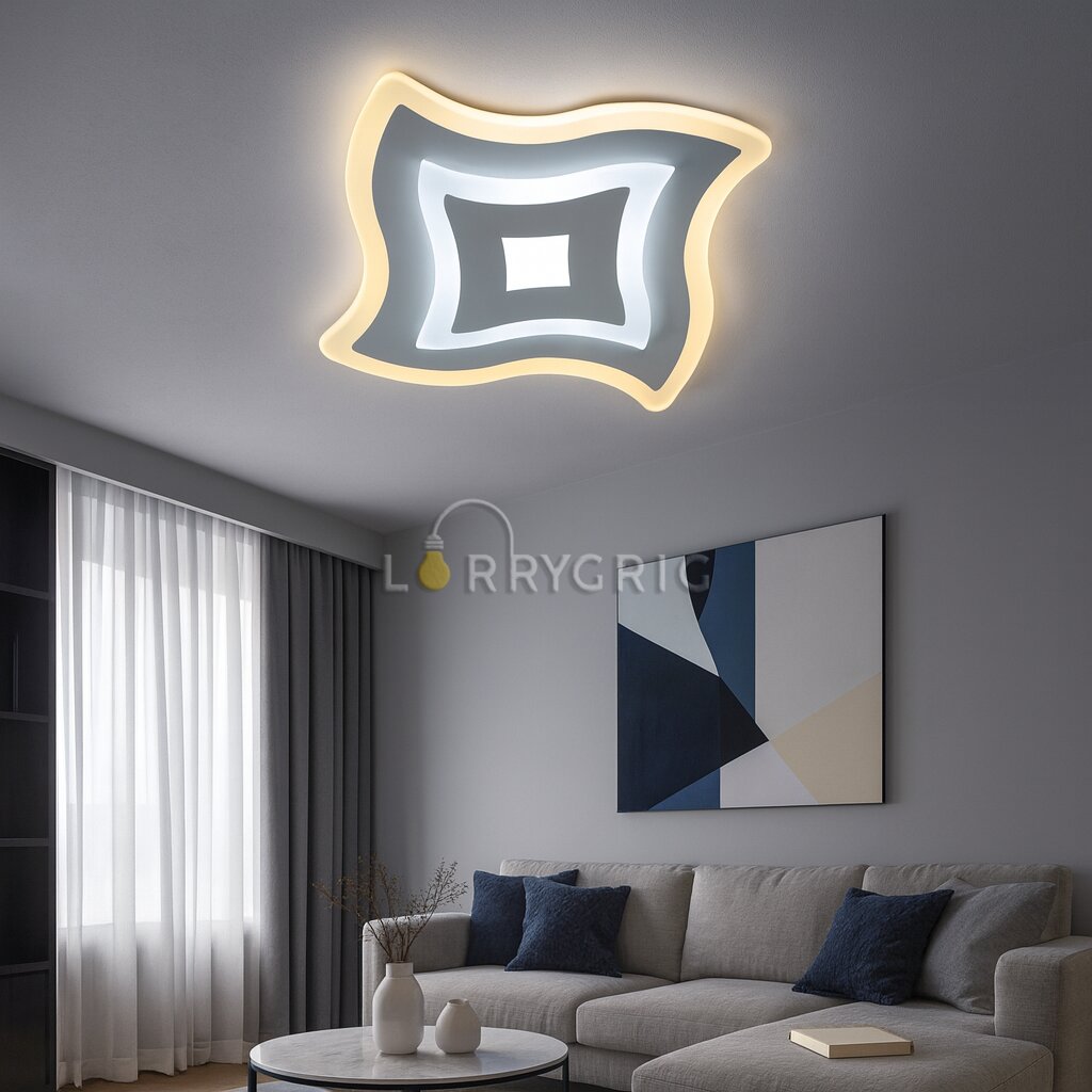 Aplica LED Wavy, 50W, 3 tipuri de lumina, Alb