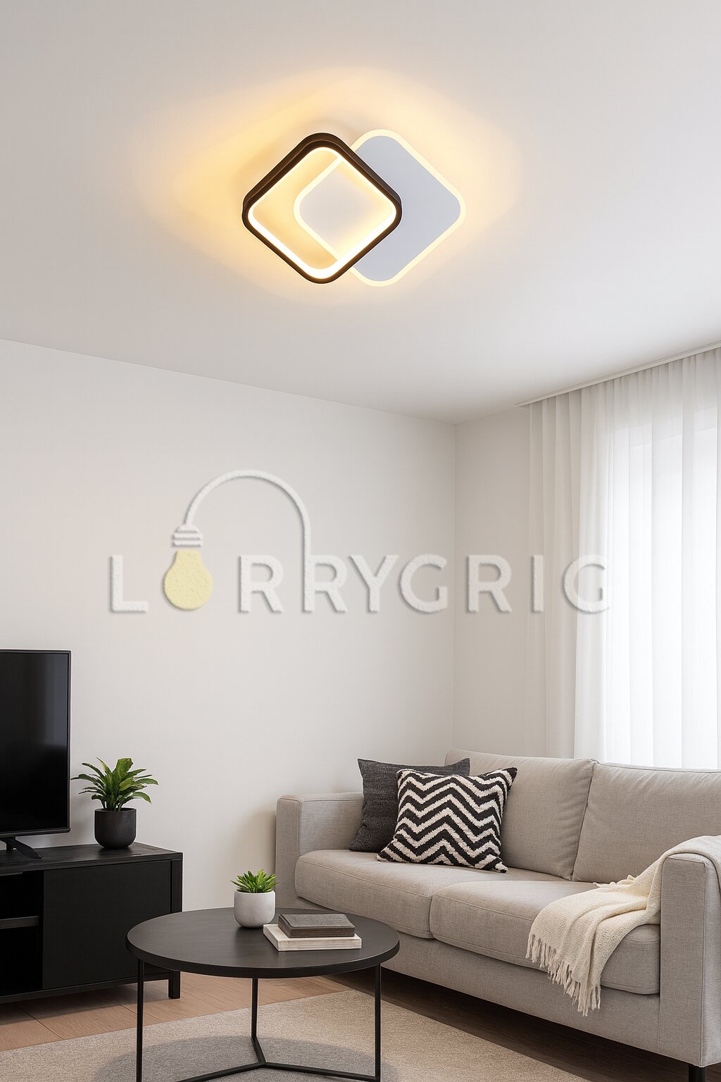 Aplica LED, 24W, Alb/Negru