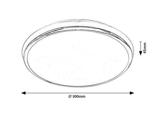 Plafoniera Balthasar LED cu Telecomanda, 18W, 1600lm, RGB, lumina reglabila (3000K - 6500K), IP44