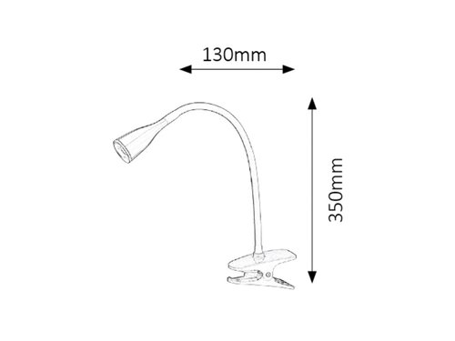 Lampa de birou Jeff LED, 4.5W, 330lm, lumina calda (3000K)