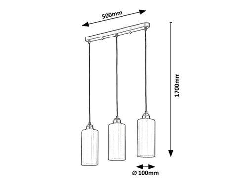 Pendul Panthea, 3 x E27, Auriu