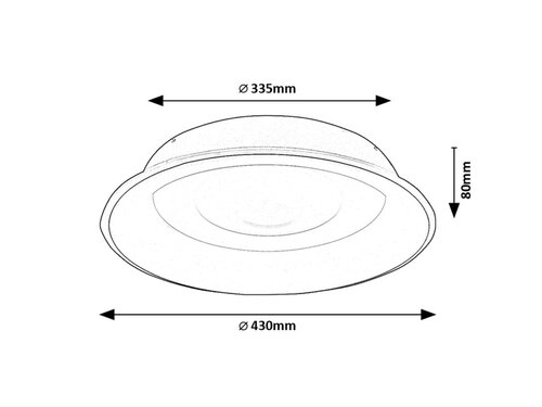 Plafoniera Veller LED, 36W, 2500lm, lumina reglabila (3000K - 6000K)