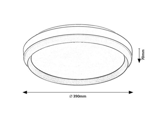 Plafoniera Fontana LED, 24W, 1100lm, lumina calda (3000K)