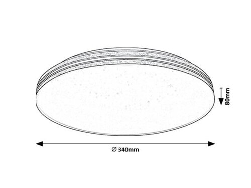 Plafoniera Oscar2 LED, 18W, 1350lm, lumina calda (3000K)