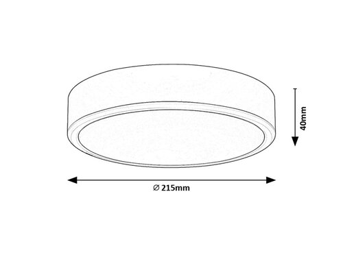 Plafoniera Lauri LED, 22W, 2300lm, lumina reglabila (3000K - 6000K)