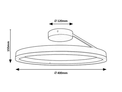 Plafoniera Isaure LED, 24W, 1600lm, lumina reglabila (3000K - 6500K)
