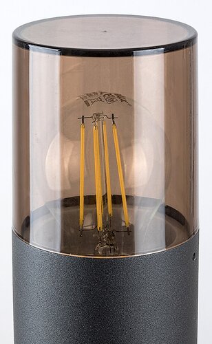 Lampadar Teplice, 1 x E27, negru mat, IP44