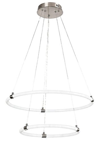Pendul LED Irelia cu Telecomanda, 55W, 3 tipuri de lumina, Crom