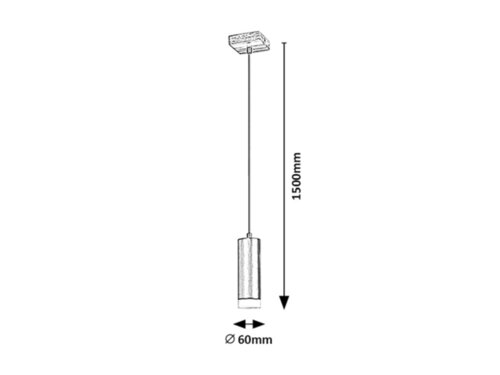 Pendul Toras, 1 x GU10, Negru