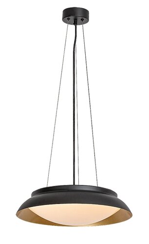 Pendul LED Hafsa, 24W, lumina calda (3000K), Negru