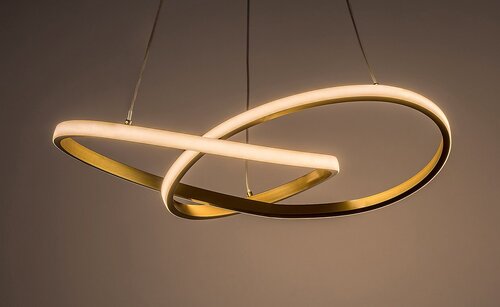 Pendul LED Castiel, 36W, lumina calda (3000K), Auriu