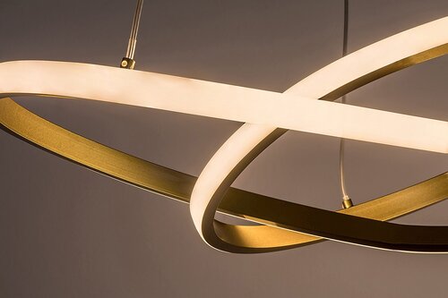 Pendul LED Castiel, 36W, lumina calda (3000K), Auriu