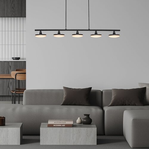 Pendul LED Madi, 20W, lumina calda (3000K), Negru