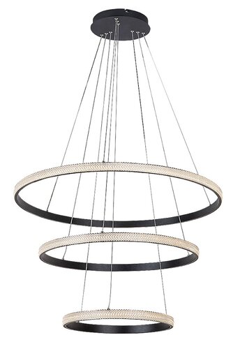 Pendul LED Grete, 100W, lumina calda (3000K), Negru
