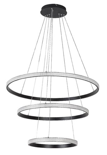 Pendul LED Grete, 100W, lumina calda (3000K), Negru