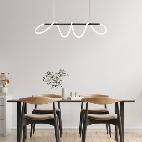 Pendul LED Montema, 40W, lumina neutra (4000K), Negru