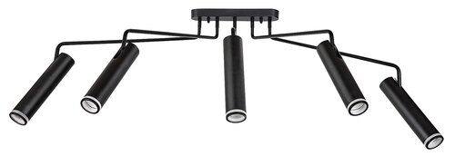 Plafoniera Senobia, 5 x GU10, negru