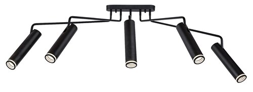 Plafoniera Senobia, 5 x GU10, negru