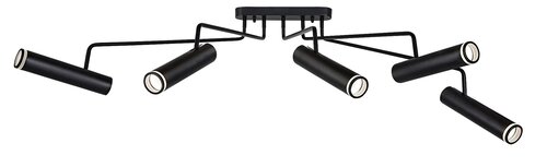 Plafoniera Senobia, 5 x GU10, negru