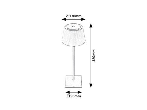 Lampa de masa Taena LED, 4W, 200lm, lumina reglabila (3000K - 5000K), IP44