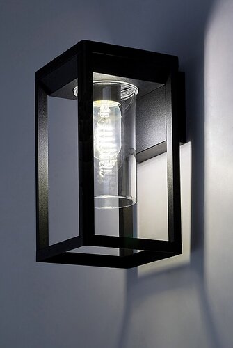 Aplica Zernest, 1 x E27, negru, IP54