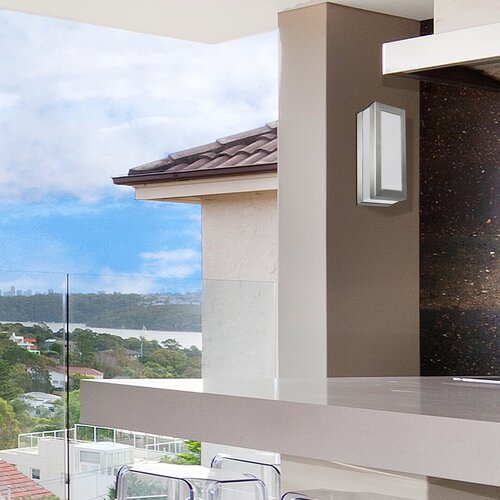 Aplica Stuttgart, 1 x E27, crom satin, IP44