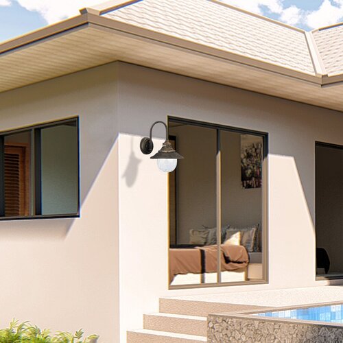 Aplica Barcelona, 1 x E27, auriu antic, IP43