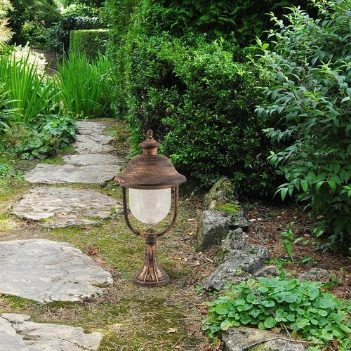 Lampadar New York, 1 x E27, auriu antic, IP44