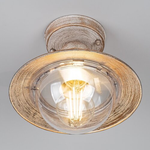 Plafoniera Oslo, 1 x E27, alb antichizat, IP44