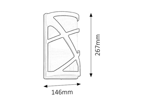 Aplica Durango, 1 x E27, maro, IP54