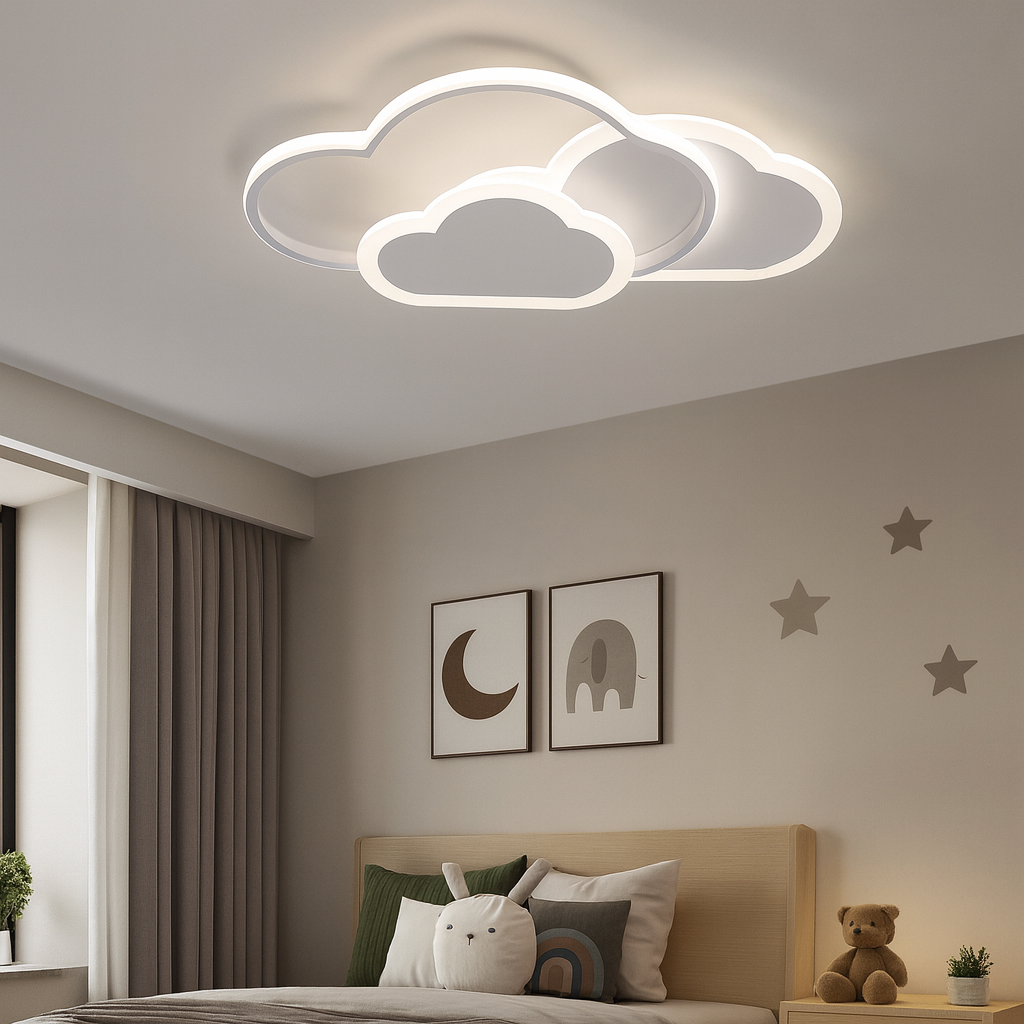 Lustra LED Norisor cu Telecomanda, 86W, 3 tipuri de lumina, Alb